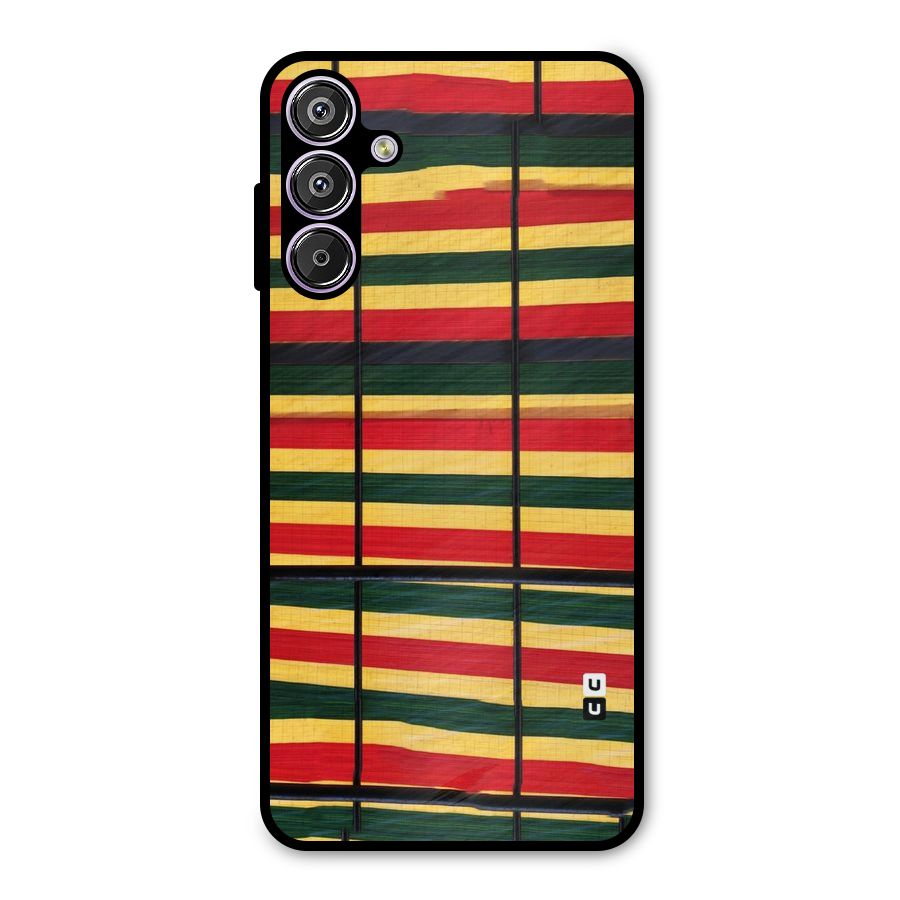Bright Colors Lines Metal Back Case for Galaxy M15