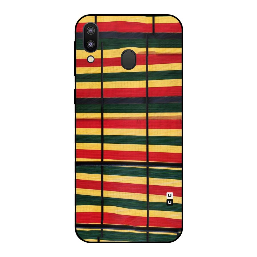 Bright Colors Lines Metal Back Case for Galaxy M20
