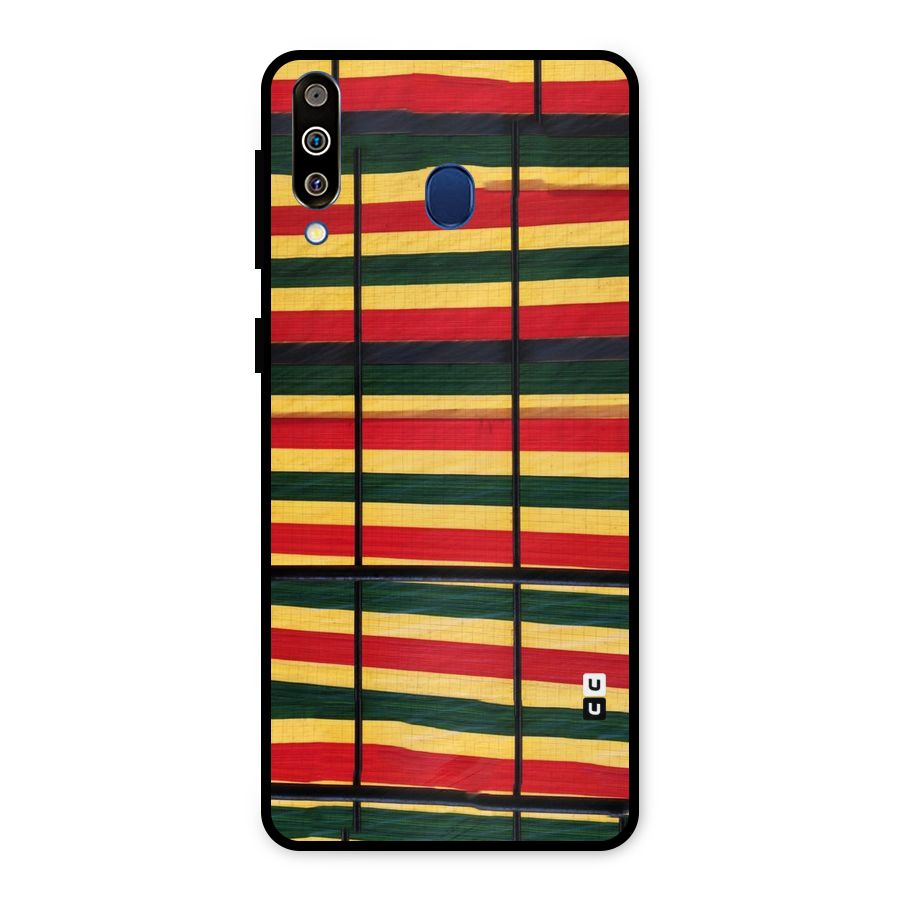 Bright Colors Lines Metal Back Case for Galaxy M30