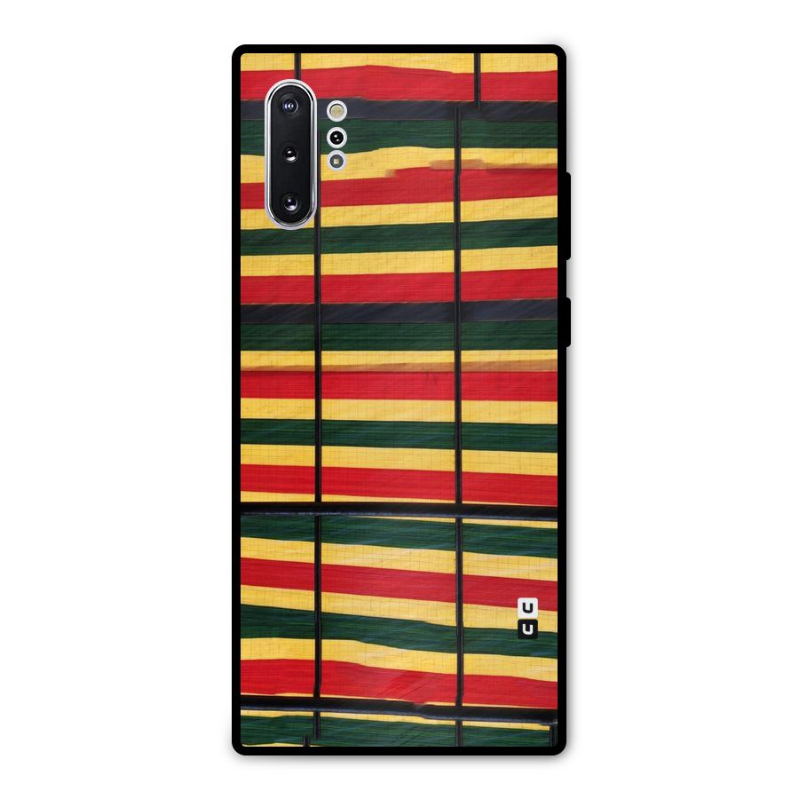 Bright Colors Lines Metal Back Case for Galaxy Note 10 Plus