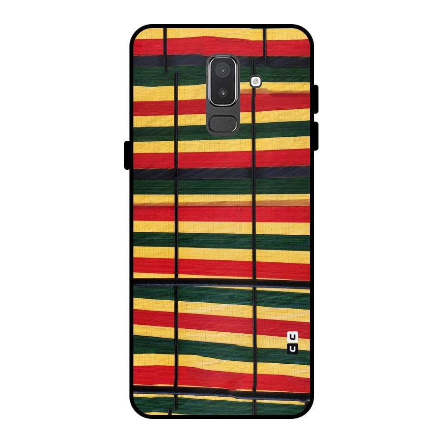 Bright Colors Lines Metal Back Case for Galaxy On8 (2018)