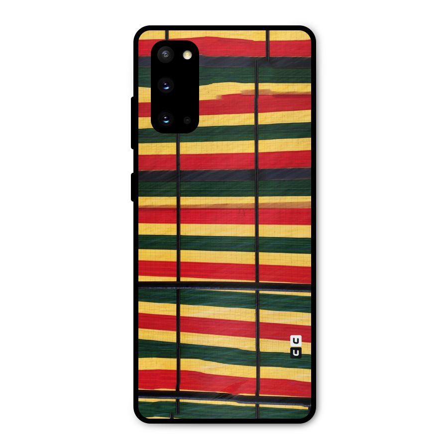 Bright Colors Lines Metal Back Case for Galaxy S20