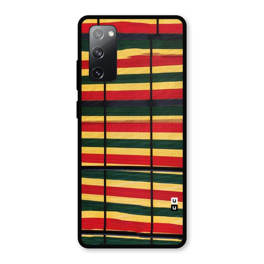 Bright Colors Lines Metal Back Case for Galaxy S20 FE 5G