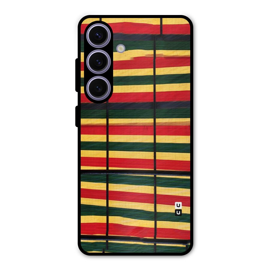 Bright Colors Lines Metal Back Case for Galaxy S24
