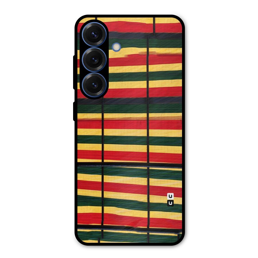 Bright Colors Lines Metal Back Case for Galaxy S25