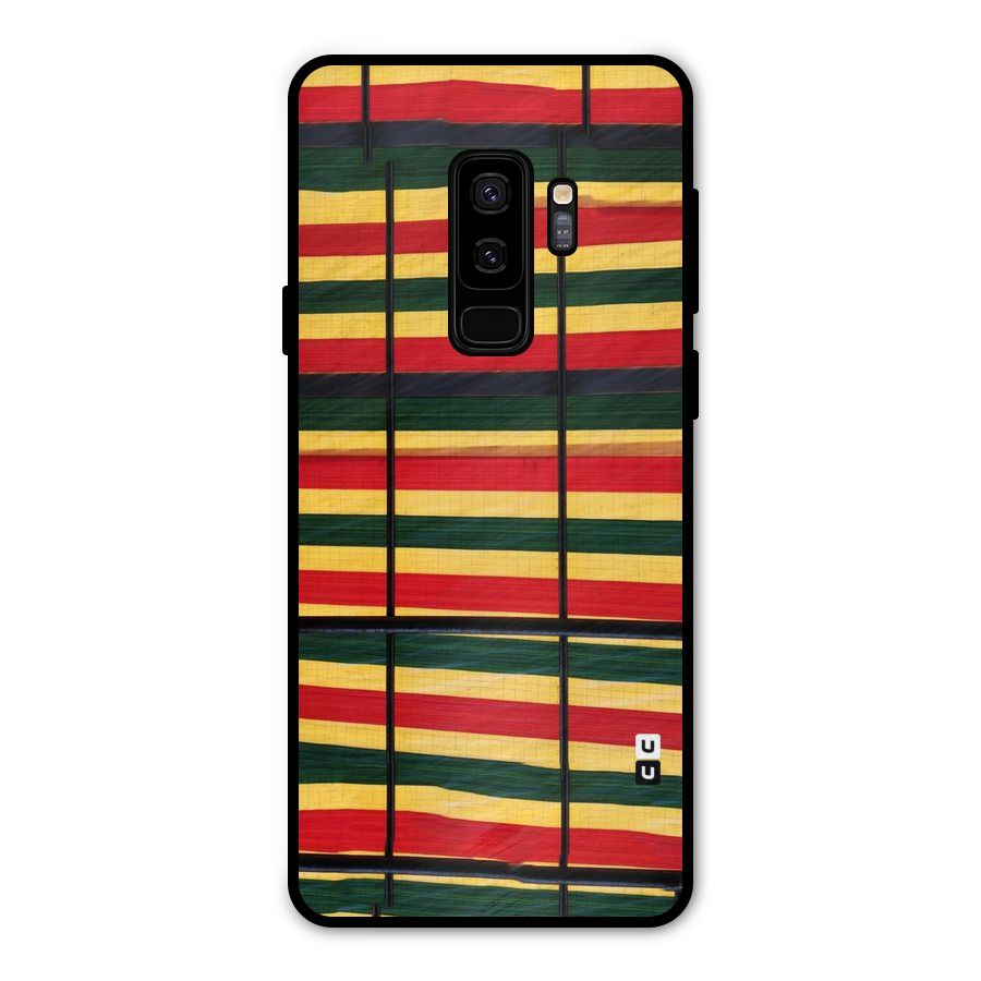 Bright Colors Lines Metal Back Case for Galaxy S9 Plus