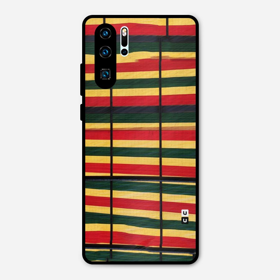 Bright Colors Lines Metal Back Case for Huawei P30 Pro