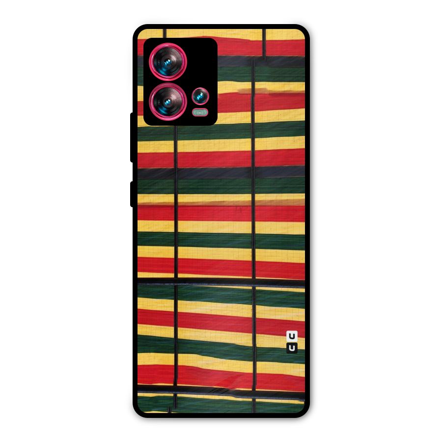 Bright Colors Lines Metal Back Case for Motorola Edge 30 Fusion