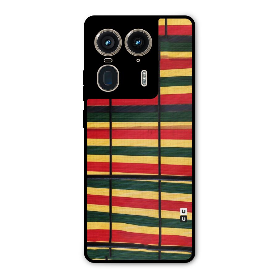 Bright Colors Lines Metal Back Case for Motorola Edge 50 Ultra