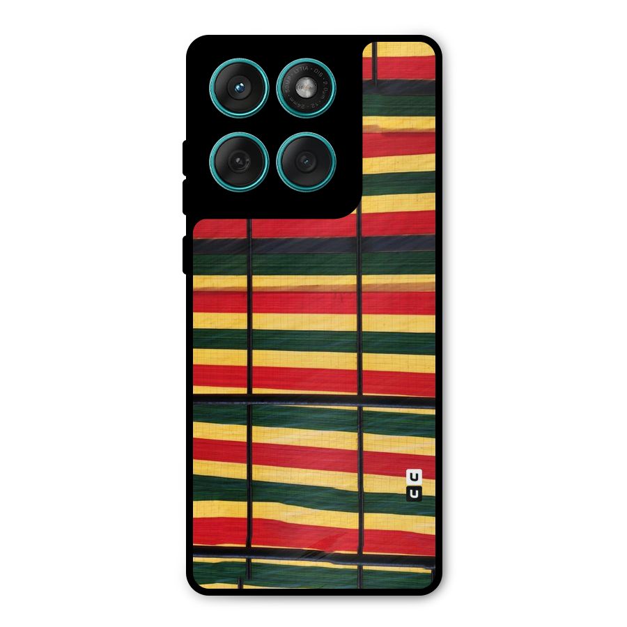 Bright Colors Lines Metal Back Case for Motorola Edge 60