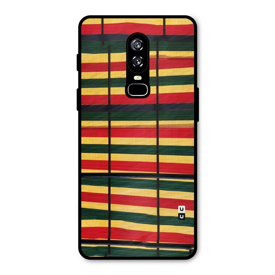 Bright Colors Lines Metal Back Case for OnePlus 6