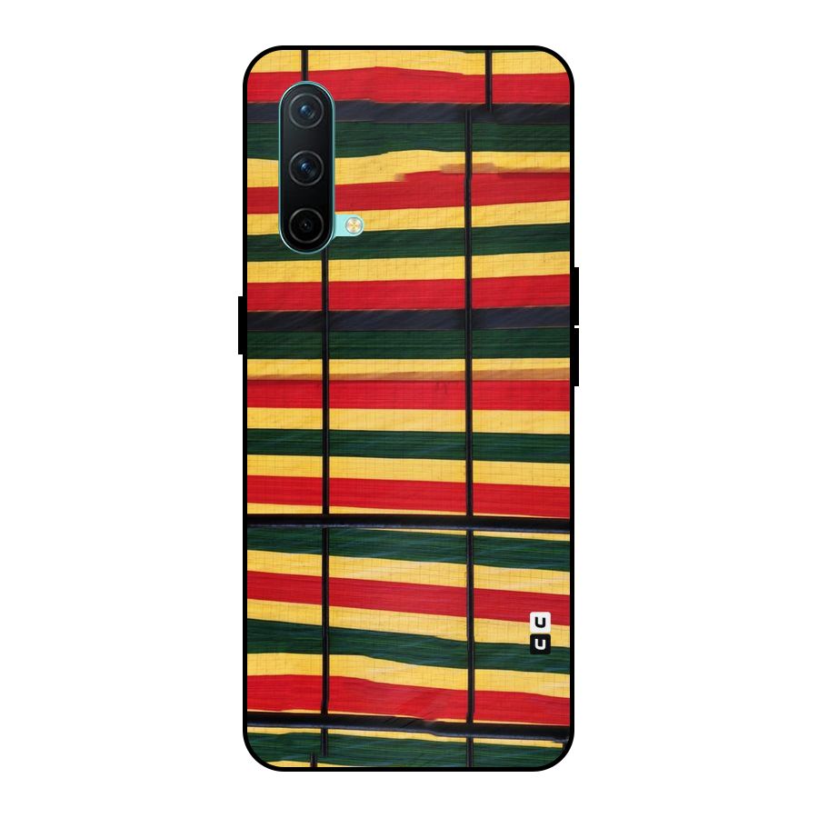 Bright Colors Lines Metal Back Case for OnePlus Nord CE 5G