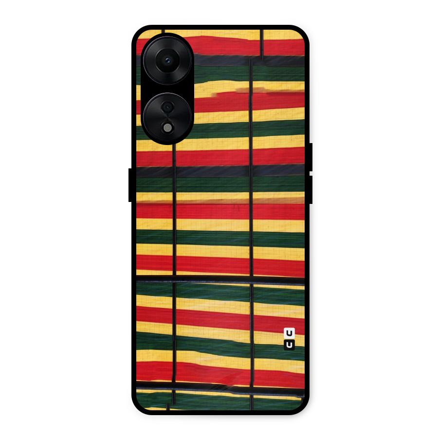 Bright Colors Lines Metal Back Case for Oppo A78 5G