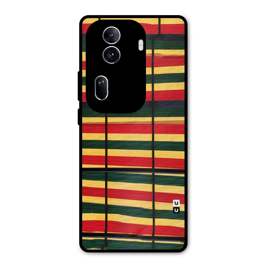 Bright Colors Lines Metal Back Case for Oppo Reno11 Pro 5G
