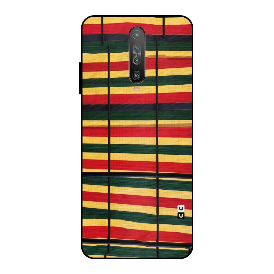 Bright Colors Lines Metal Back Case for Poco X2