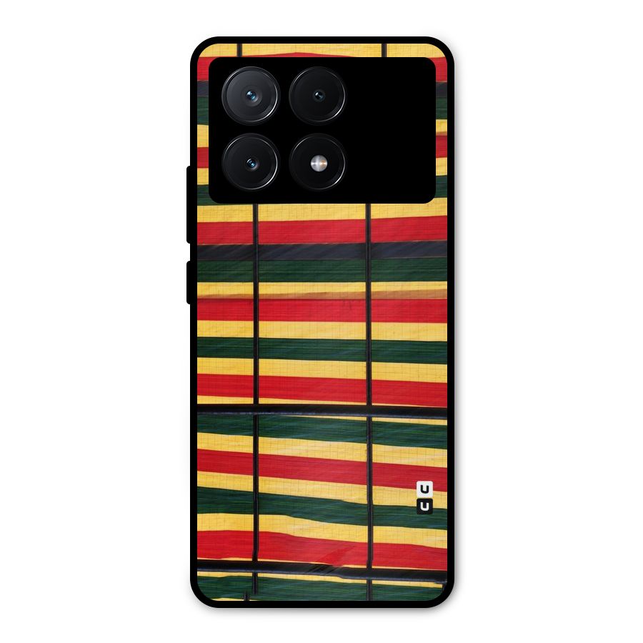 Bright Colors Lines Metal Back Case for Poco X6 Pro