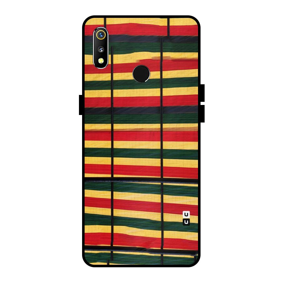 Bright Colors Lines Metal Back Case for Realme 3i