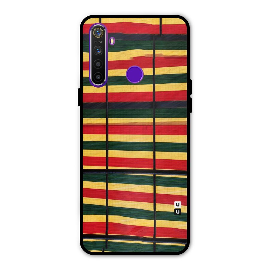 Bright Colors Lines Metal Back Case for Realme 5