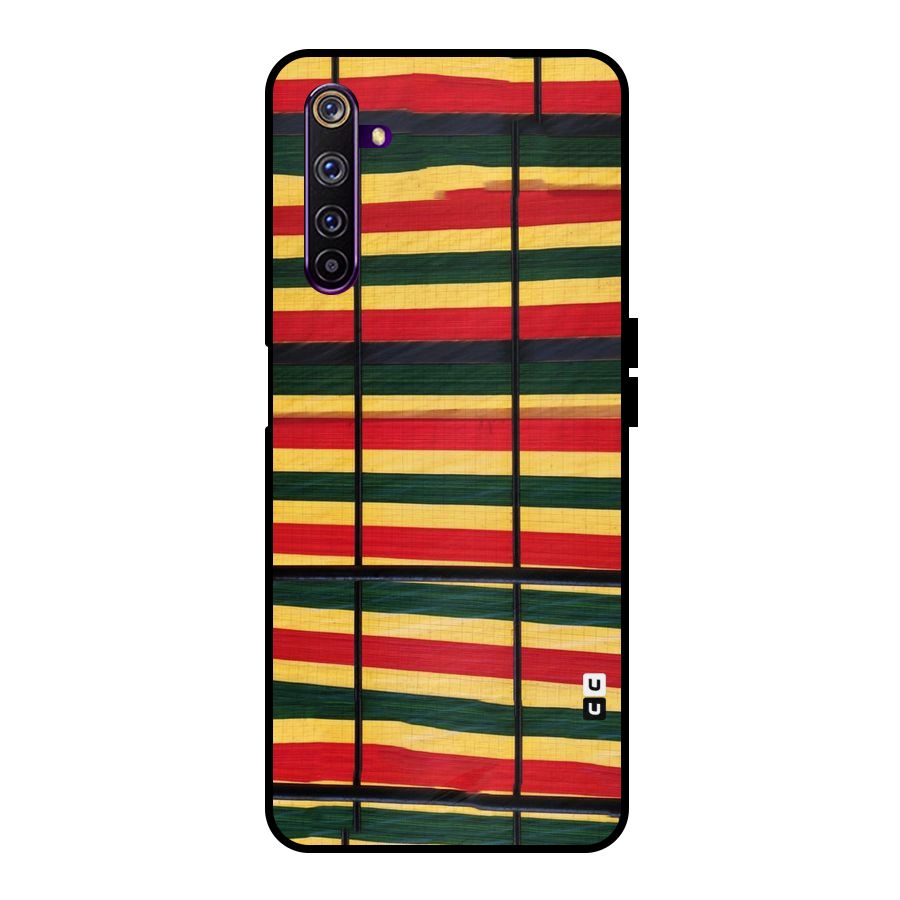 Bright Colors Lines Metal Back Case for Realme 6 Pro