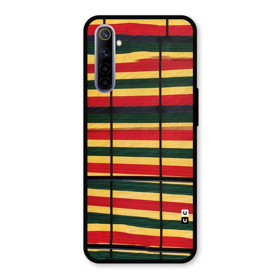 Bright Colors Lines Metal Back Case for Realme 6i