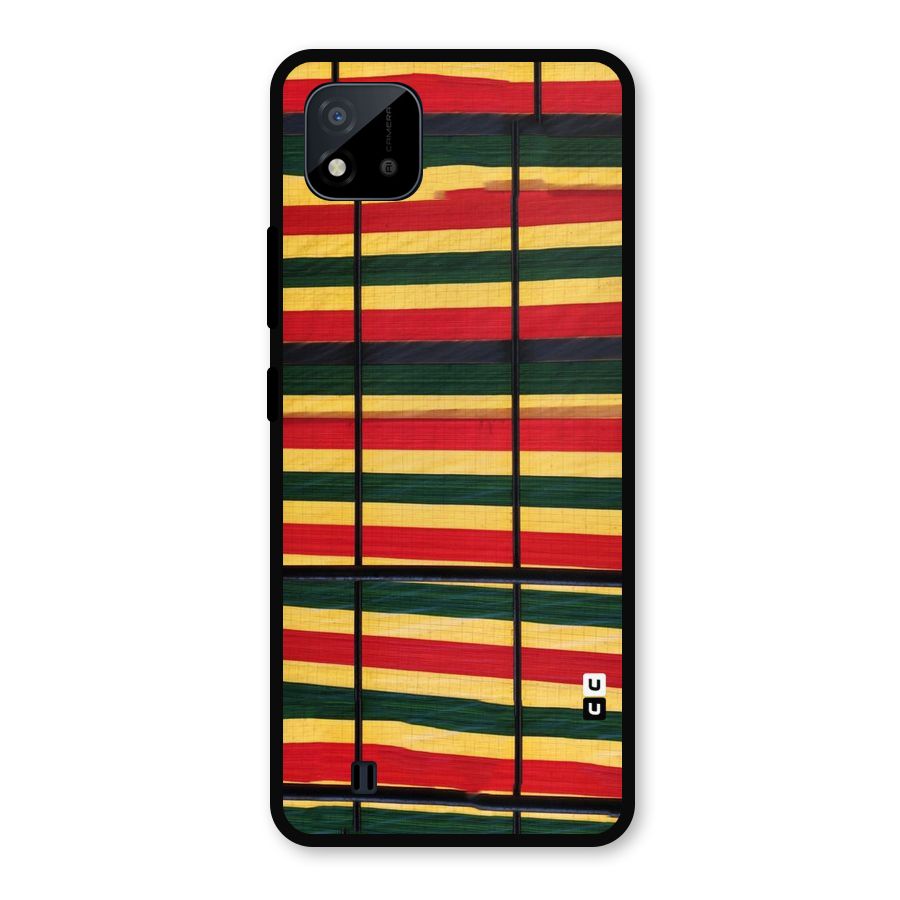 Bright Colors Lines Metal Back Case for Realme C11 2021