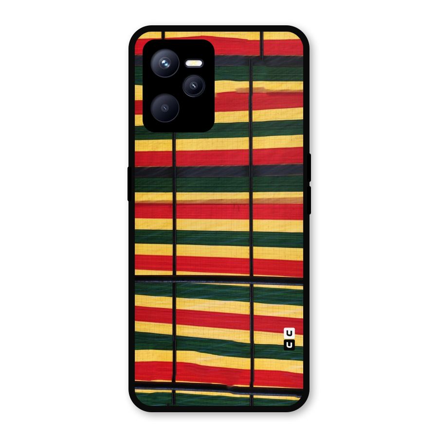 Bright Colors Lines Metal Back Case for Realme C35