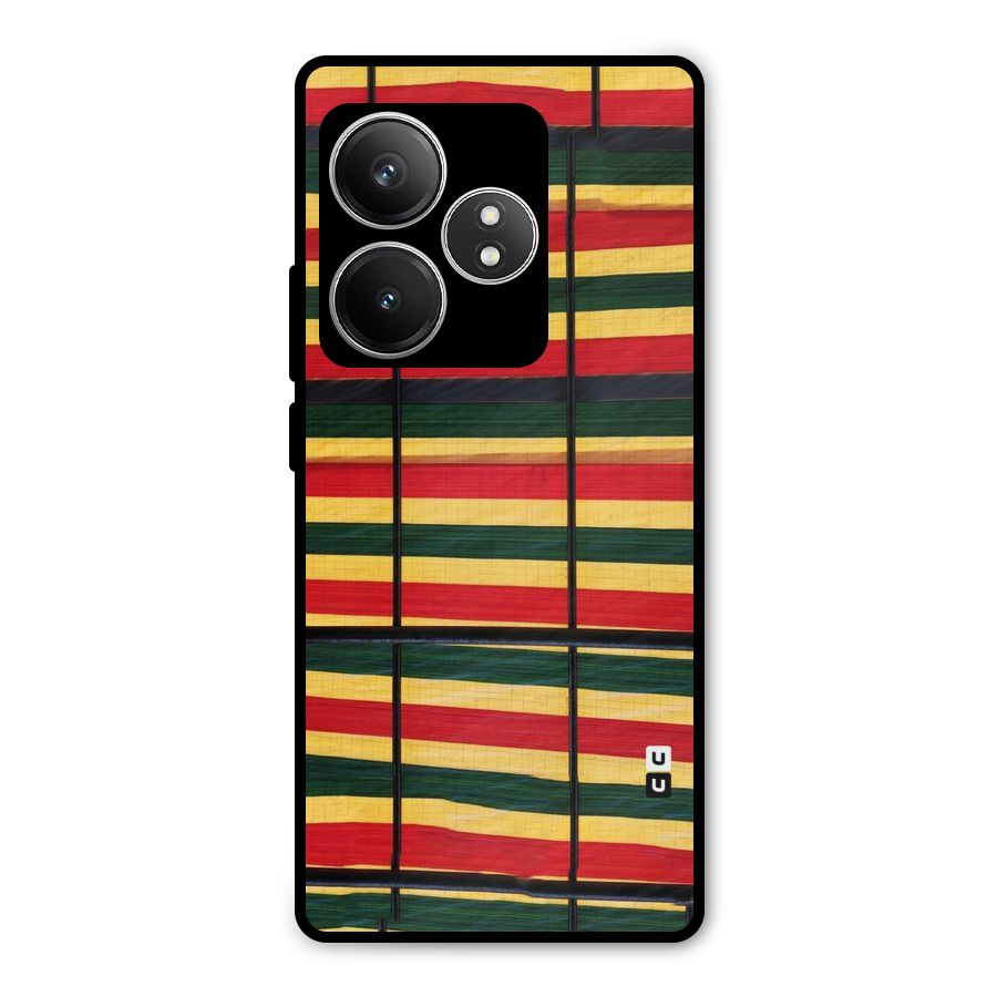 Bright Colors Lines Metal Back Case for Realme GT 6T