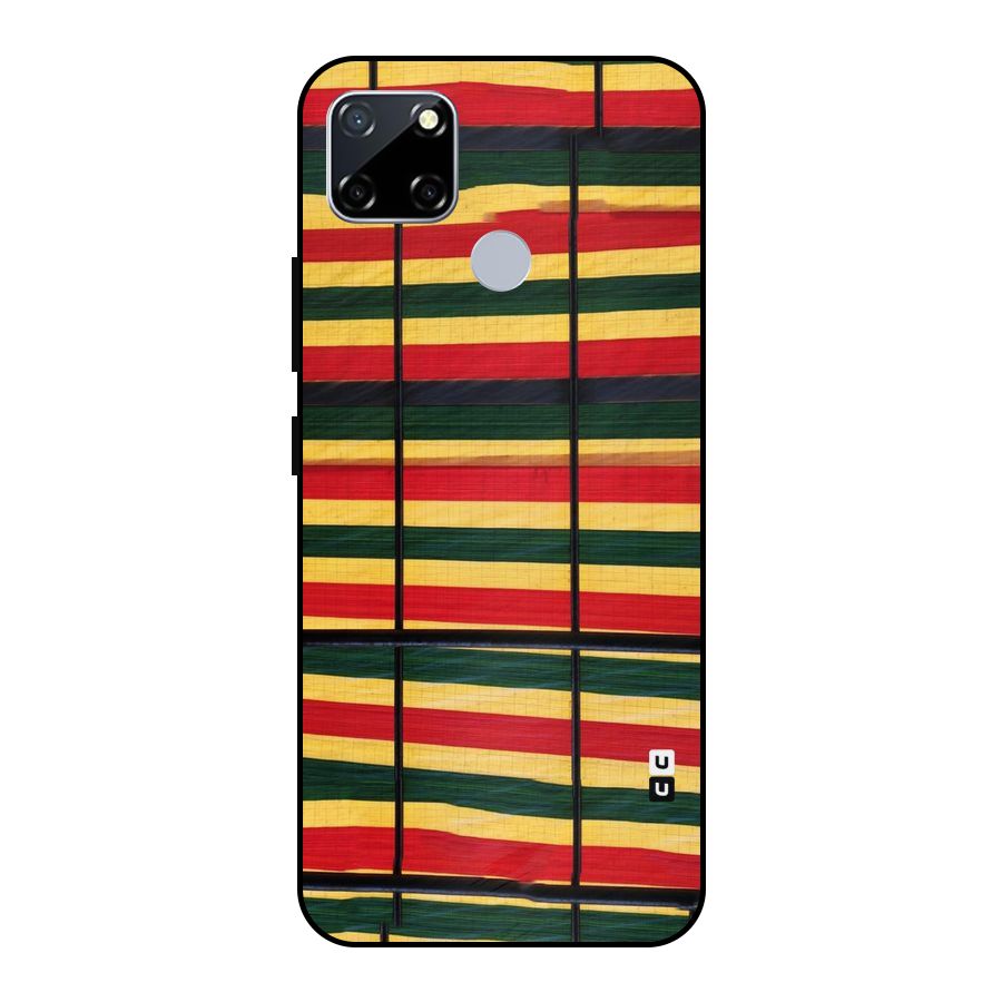 Bright Colors Lines Metal Back Case for Realme Narzo 30A