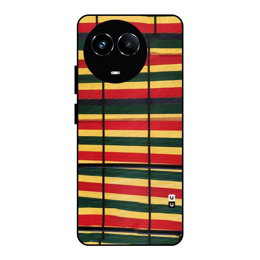 Bright Colors Lines Metal Back Case for Realme Narzo 60X