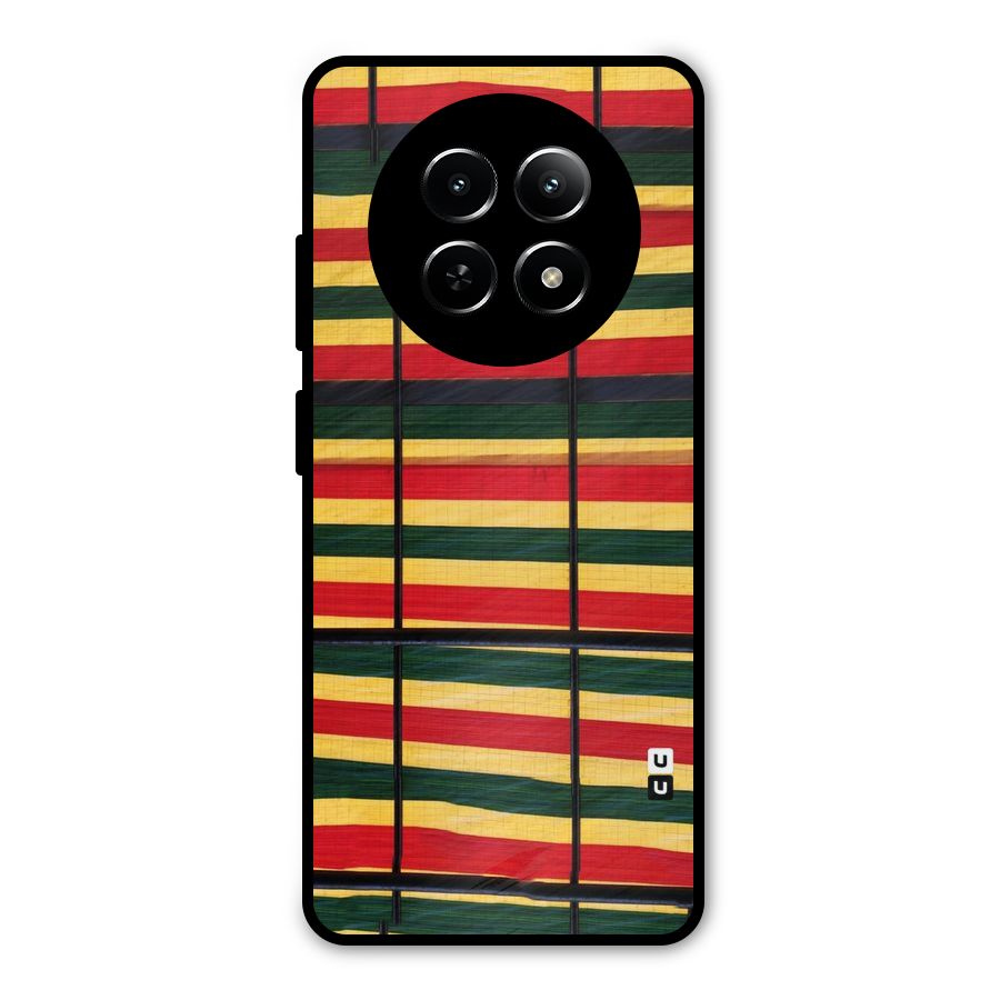 Bright Colors Lines Metal Back Case for Realme Narzo 70x 5G