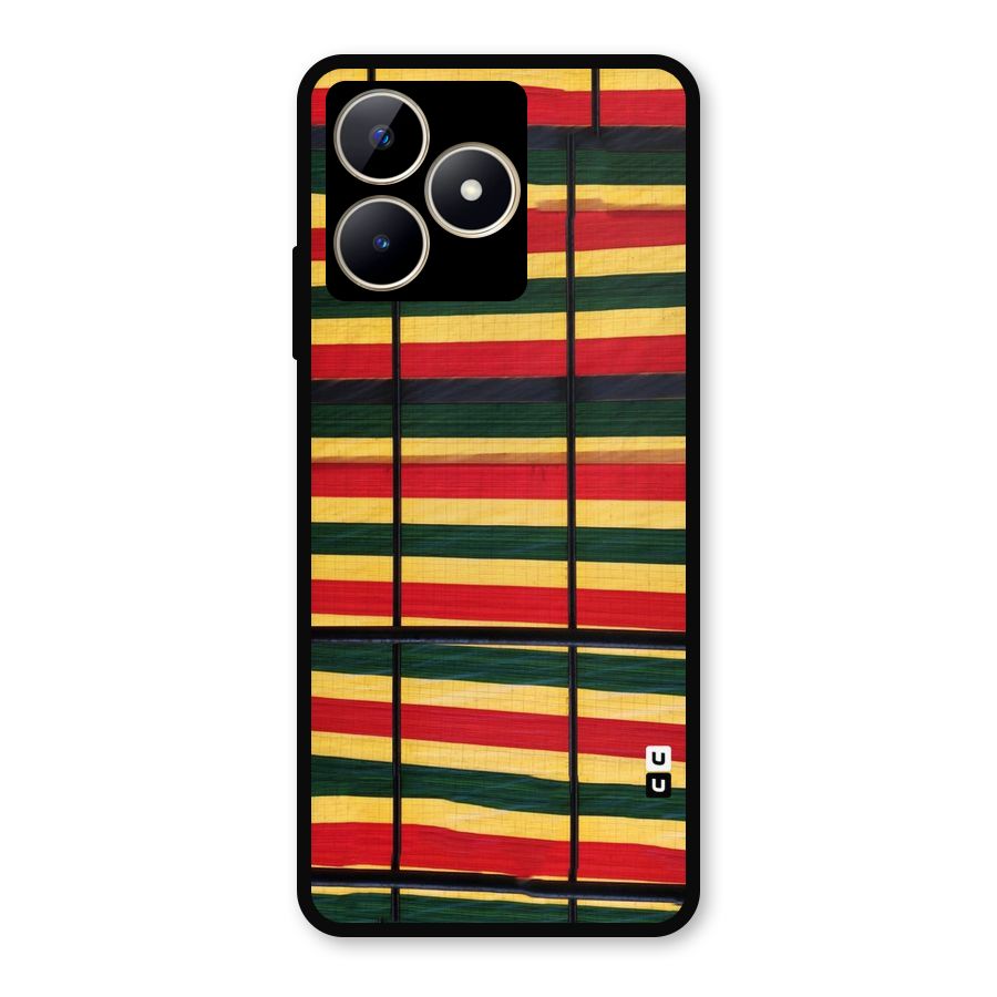 Bright Colors Lines Metal Back Case for Realme Narzo N53