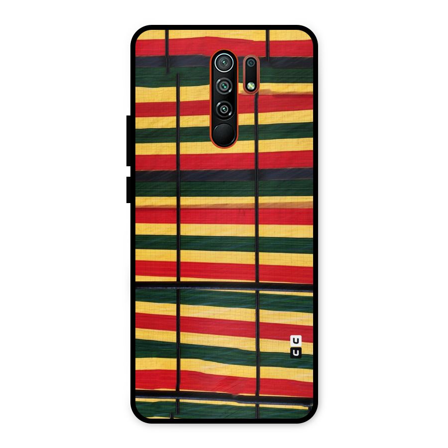 Bright Colors Lines Metal Back Case for Redmi 9 Prime