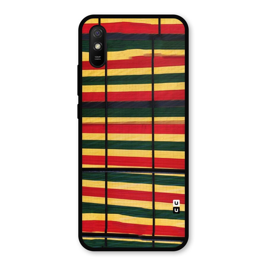 Bright Colors Lines Metal Back Case for Redmi 9a