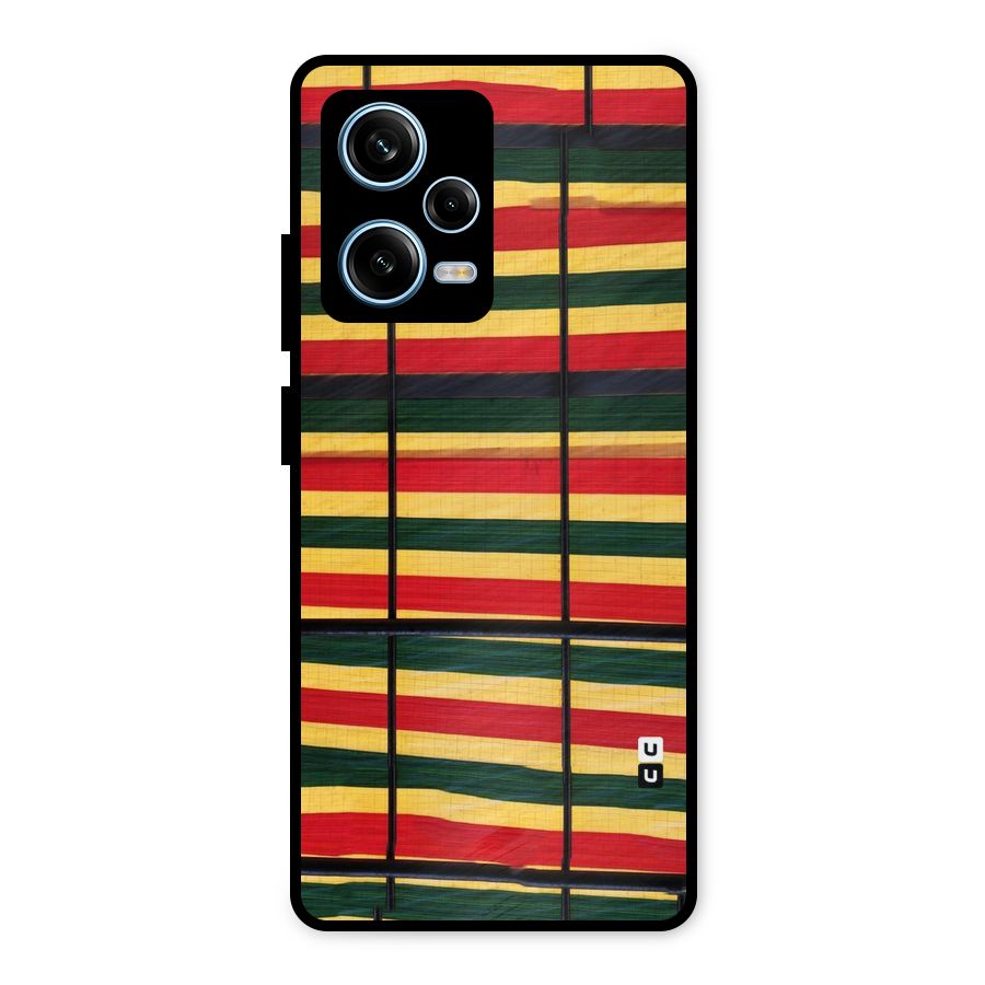 Bright Colors Lines Metal Back Case for Redmi Note 12 Pro