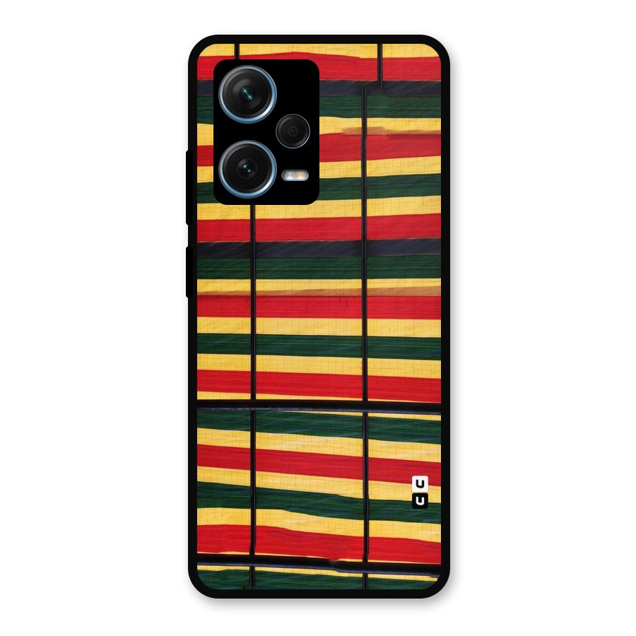 Bright Colors Lines Metal Back Case for Redmi Note 12 Pro Plus 5G