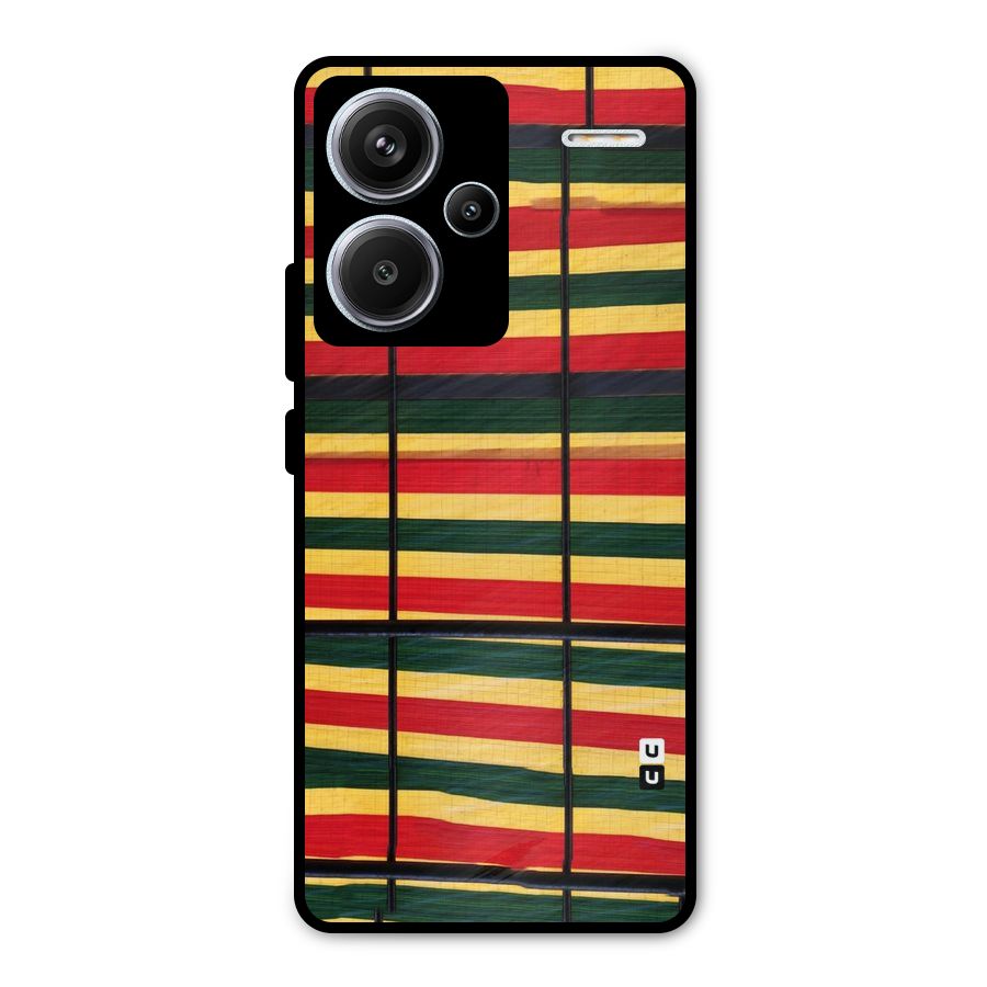 Bright Colors Lines Metal Back Case for Redmi Note 13 Pro Plus