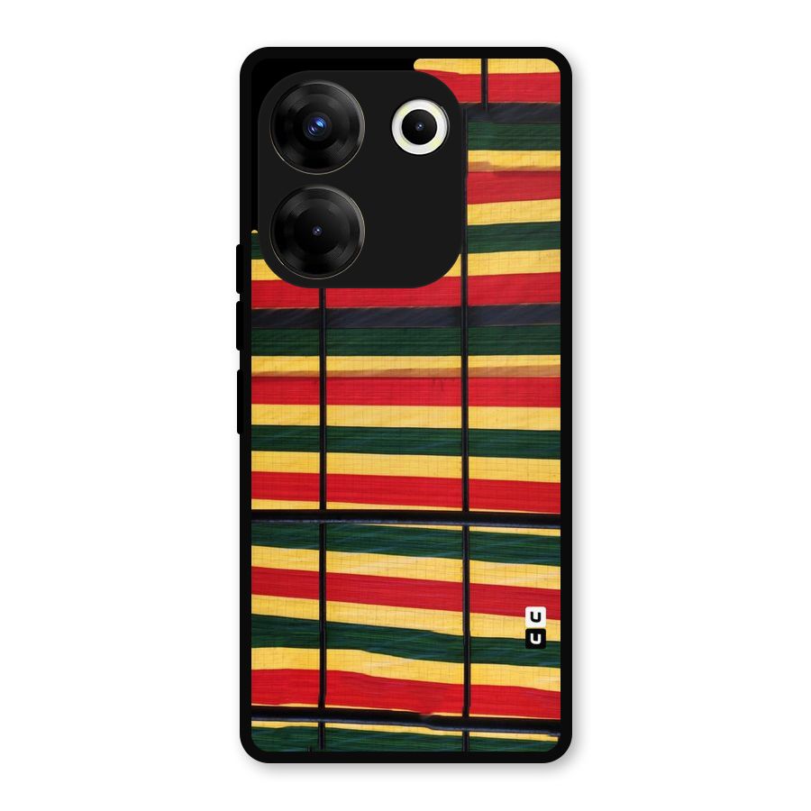 Bright Colors Lines Metal Back Case for Tecno Camon 20