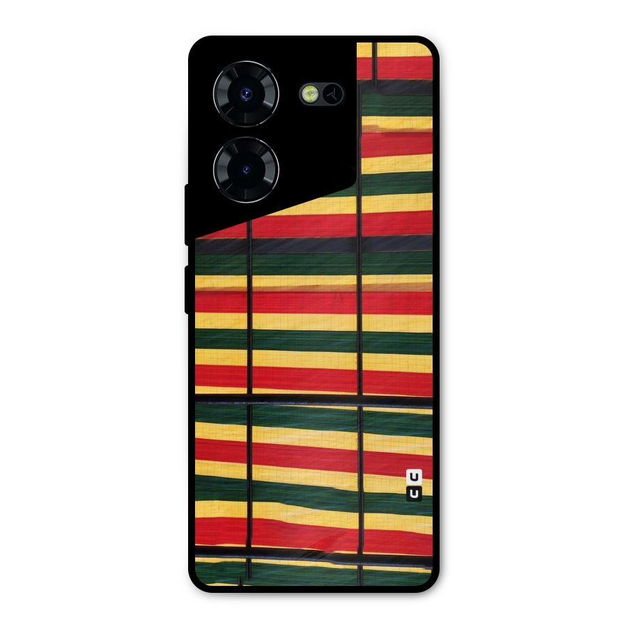 Bright Colors Lines Metal Back Case for Tecno Pova 5 Pro 5G