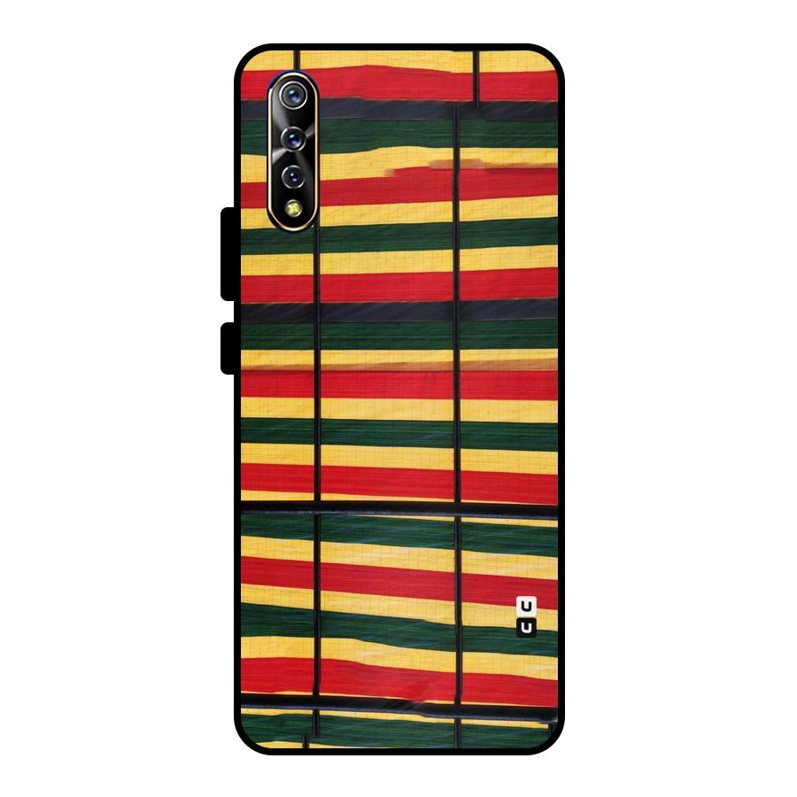 Bright Colors Lines Metal Back Case for Vivo S1