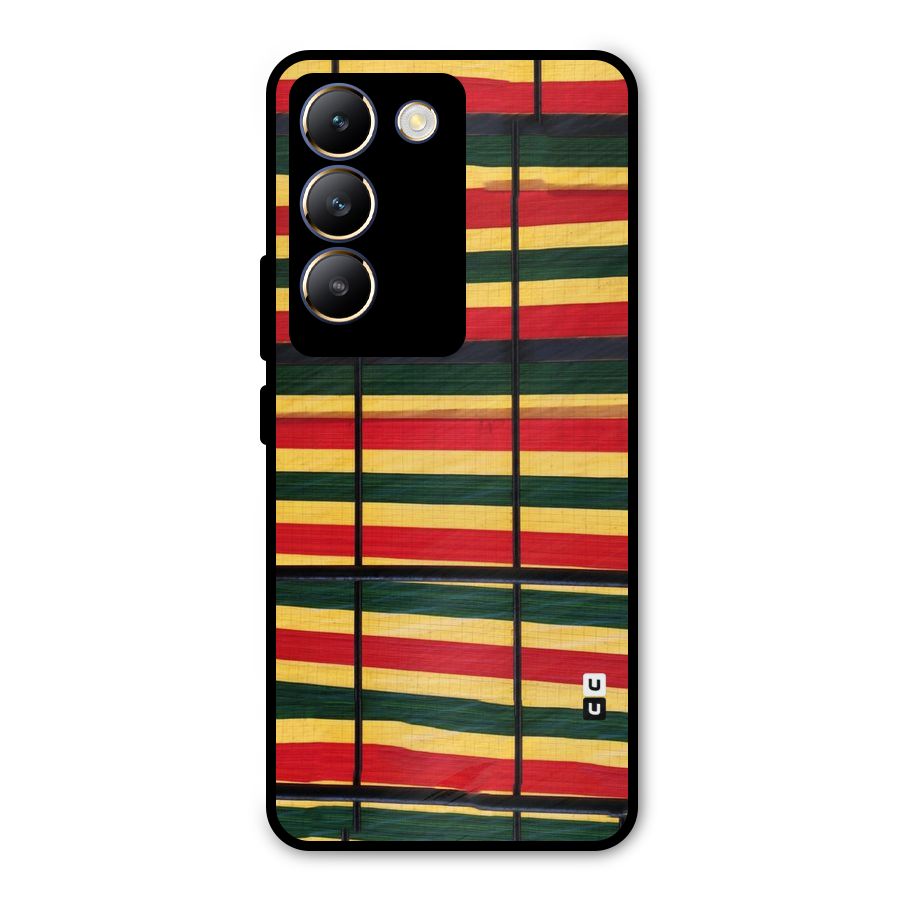 Bright Colors Lines Metal Back Case for Vivo T3 5G