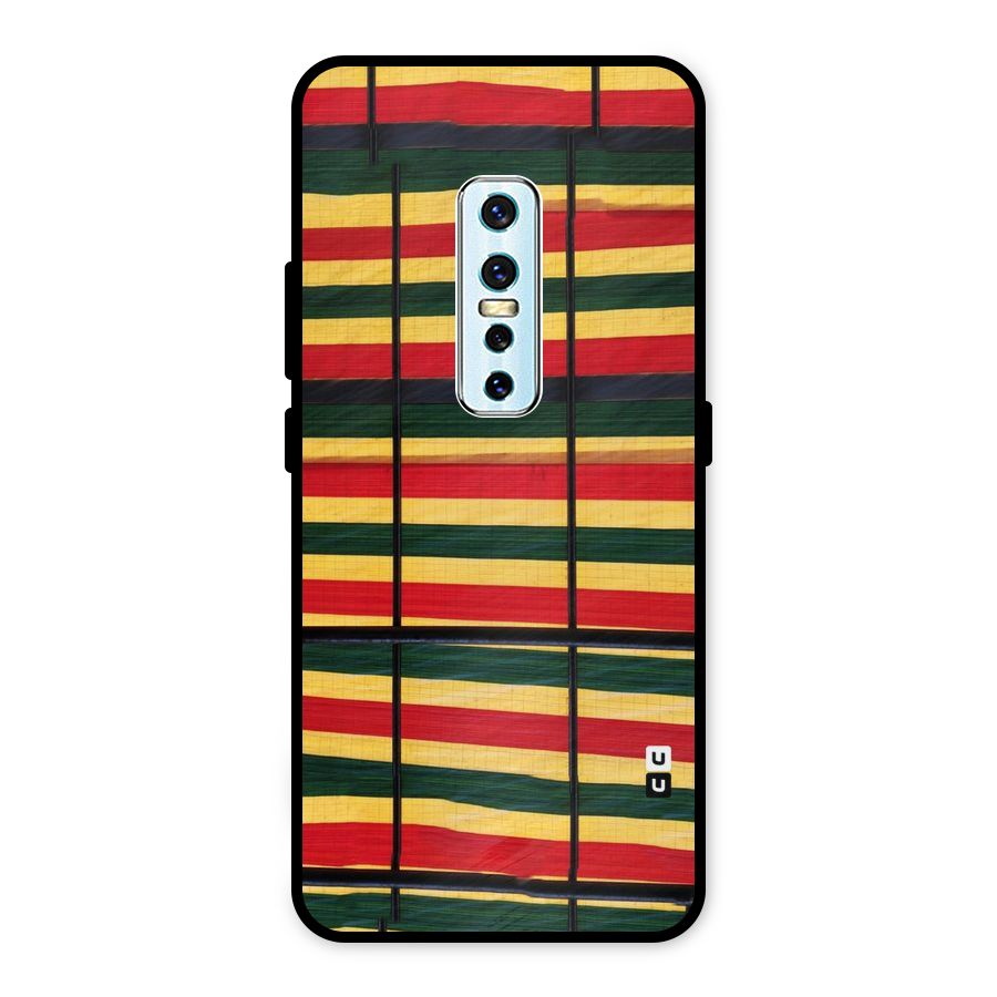 Bright Colors Lines Metal Back Case for Vivo V17 Pro