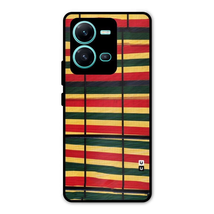 Bright Colors Lines Metal Back Case for Vivo V25