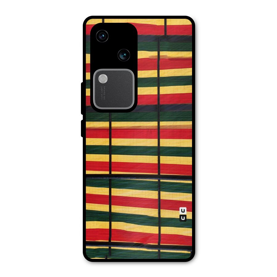 Bright Colors Lines Metal Back Case for Vivo V30