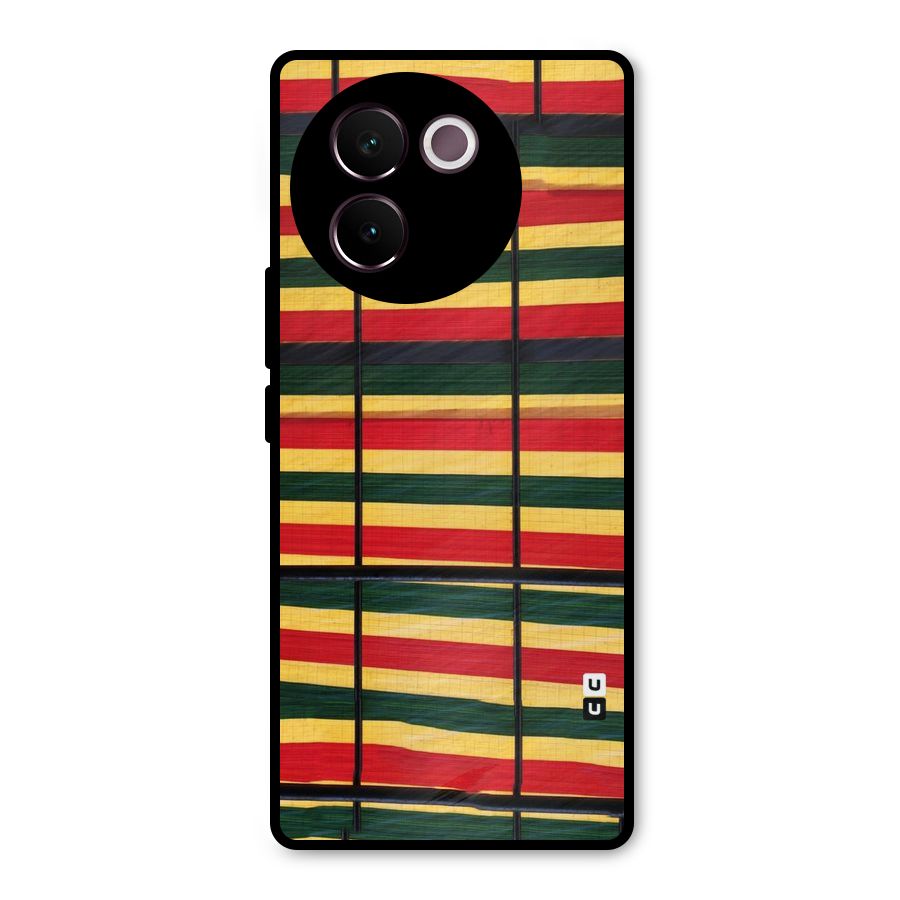 Bright Colors Lines Metal Back Case for Vivo V30e