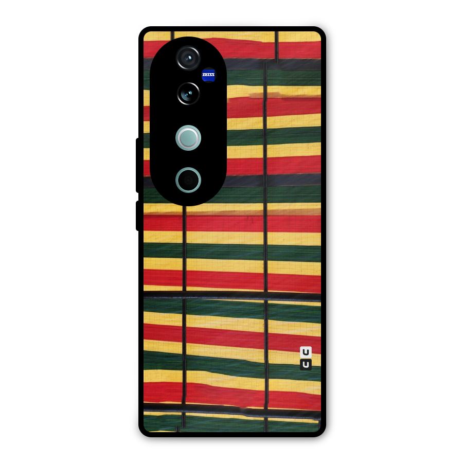 Bright Colors Lines Metal Back Case for Vivo V40