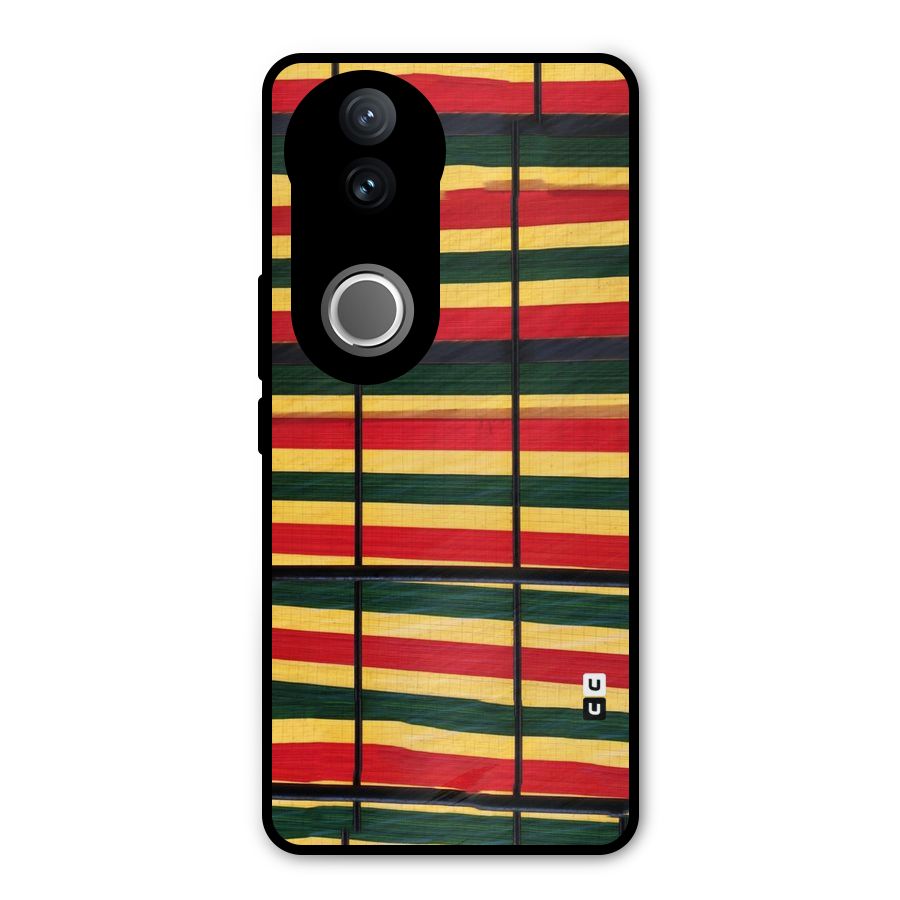 Bright Colors Lines Metal Back Case for Vivo V50e