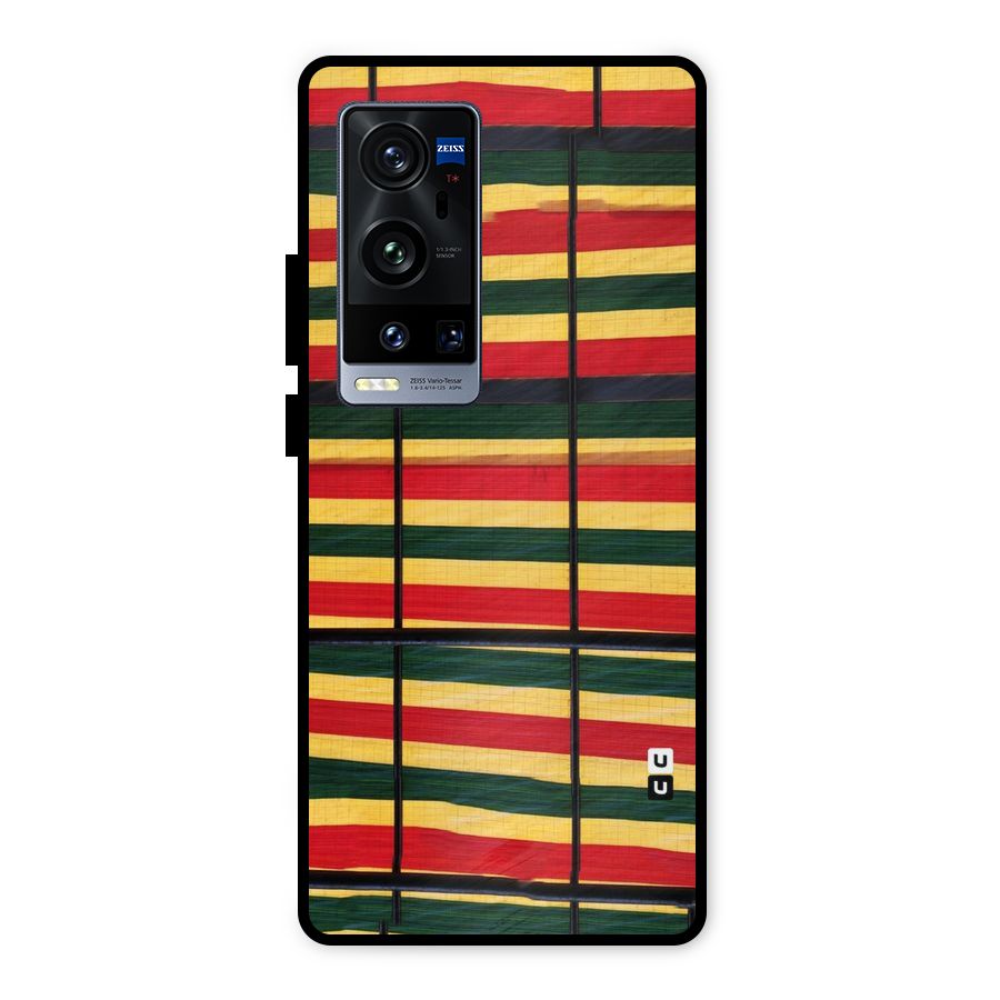 Bright Colors Lines Metal Back Case for Vivo X60 Pro Plus