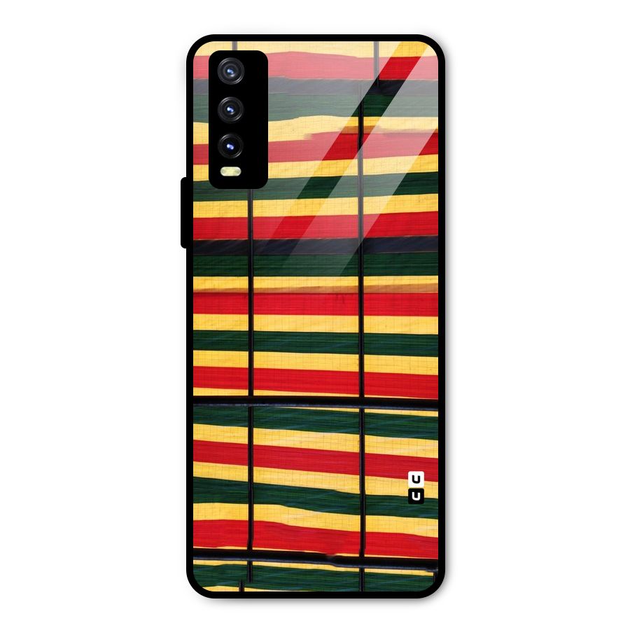 Bright Colors Lines Metal Back Case for Vivo Y20g