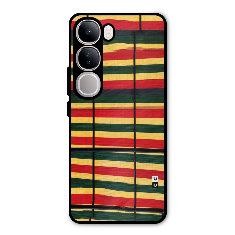 Bright Colors Lines Metal Back Case for Vivo Y300