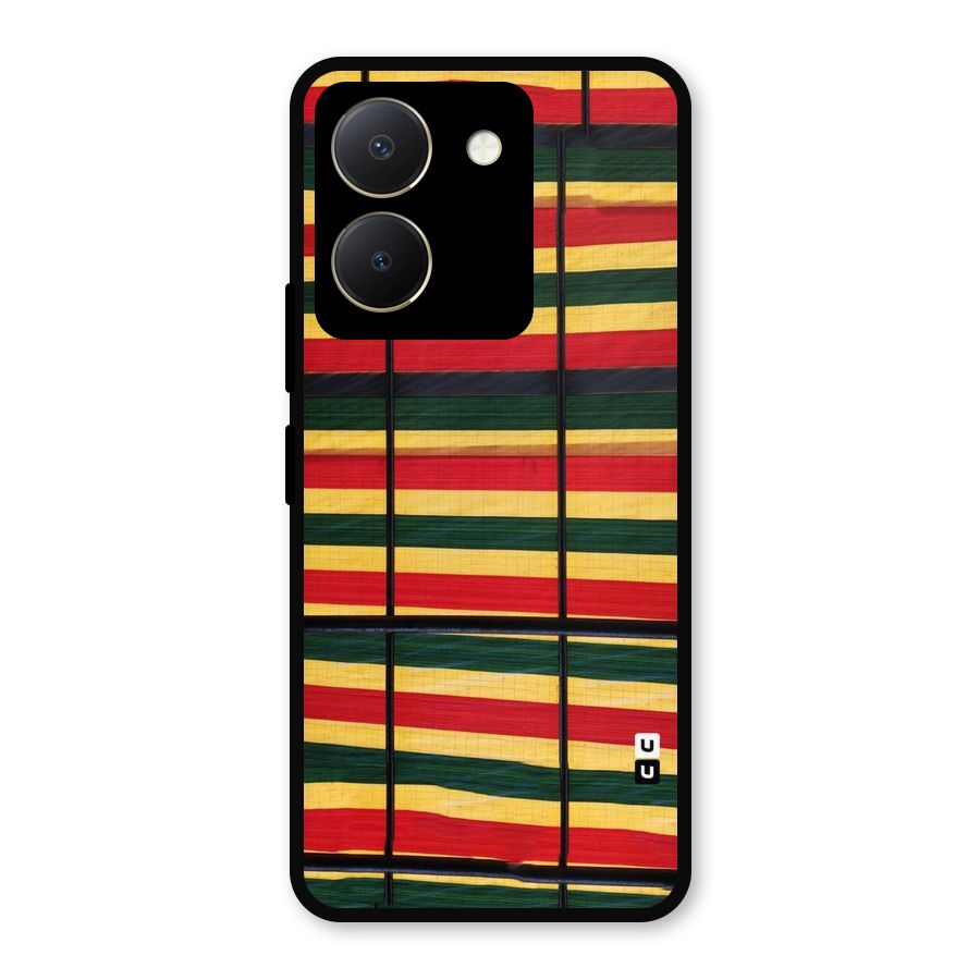 Bright Colors Lines Metal Back Case for Vivo Y36